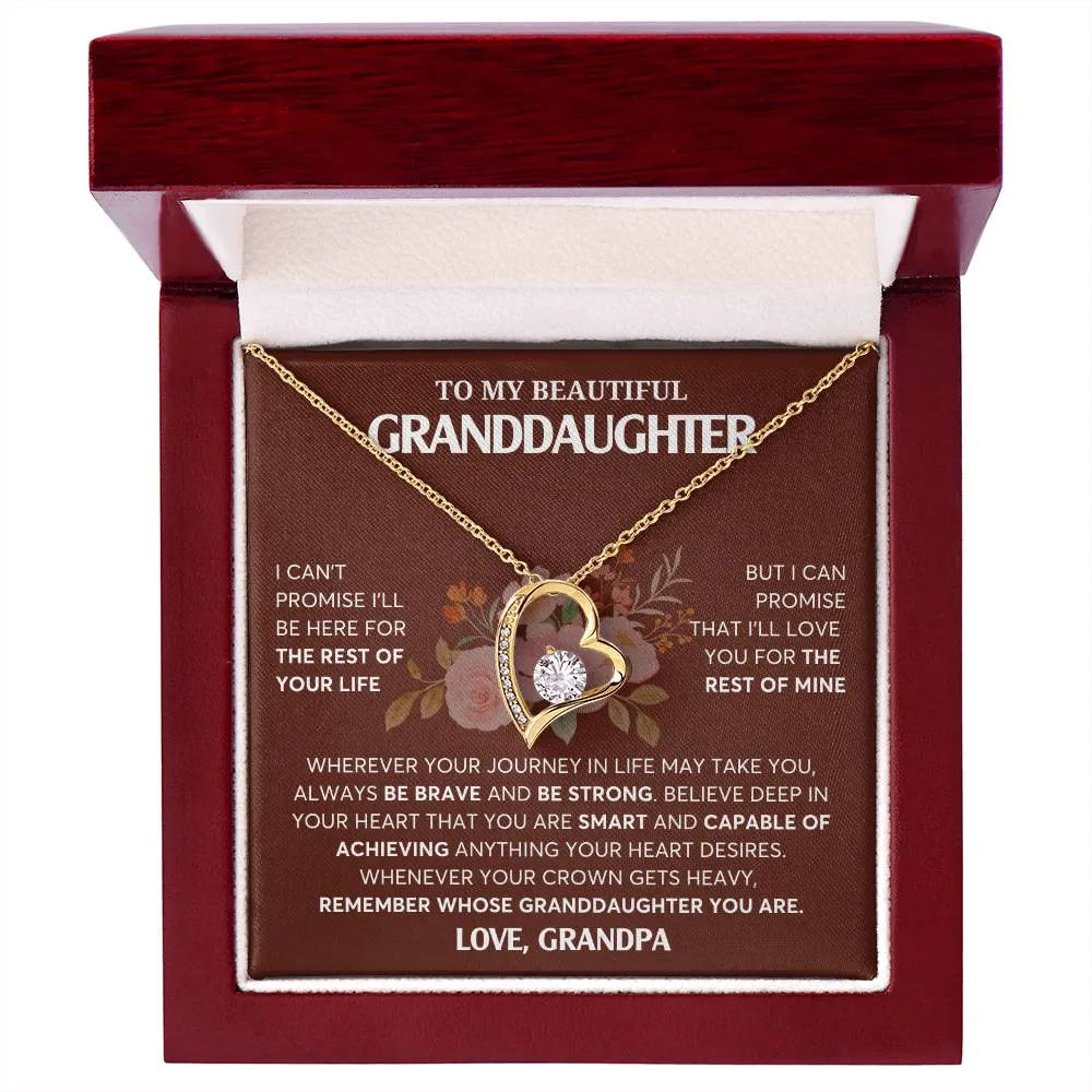 To My Granddaughter Necklace, Granddaughter Jewelry Gift,  Granddaughter Necklace,  Gift For Her, Best Gift For Girls