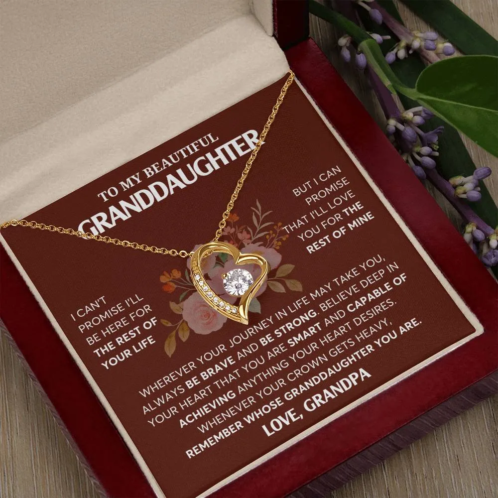 To My Granddaughter Necklace, Granddaughter Jewelry Gift,  Granddaughter Necklace,  Gift For Her, Best Gift For Girls