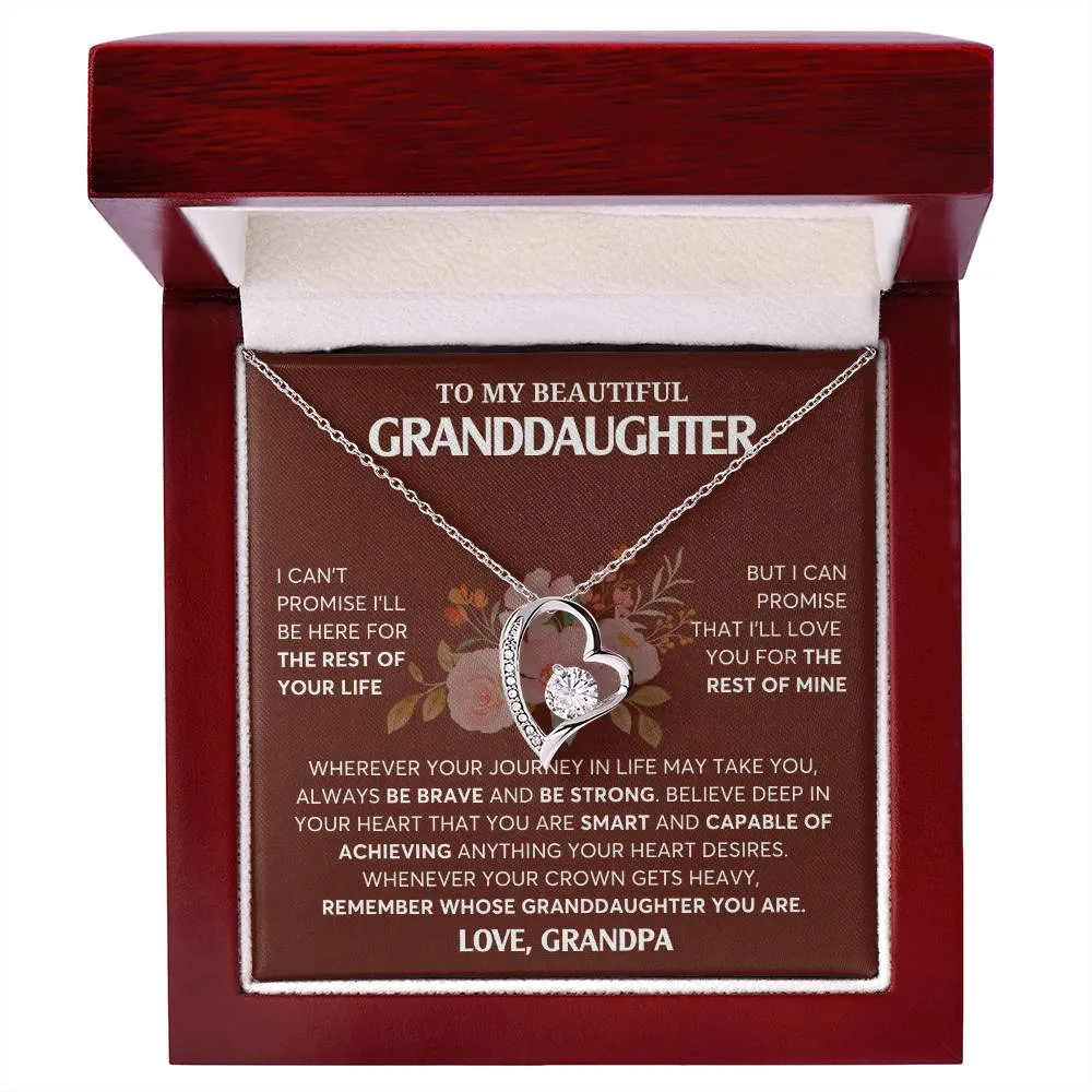 To My Granddaughter Necklace, Granddaughter Jewelry Gift,  Granddaughter Necklace,  Gift For Her, Best Gift For Girls