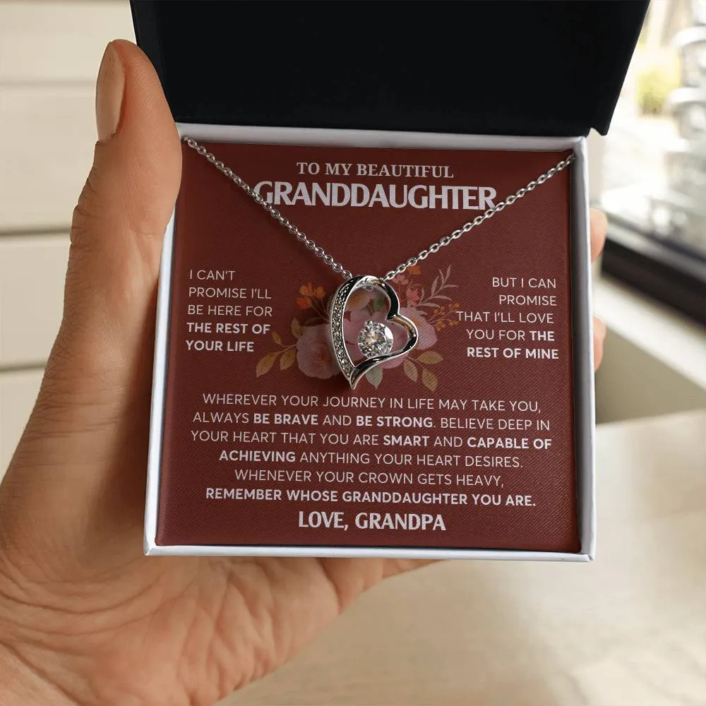 To My Granddaughter Necklace, Granddaughter Jewelry Gift,  Granddaughter Necklace,  Gift For Her, Best Gift For Girls