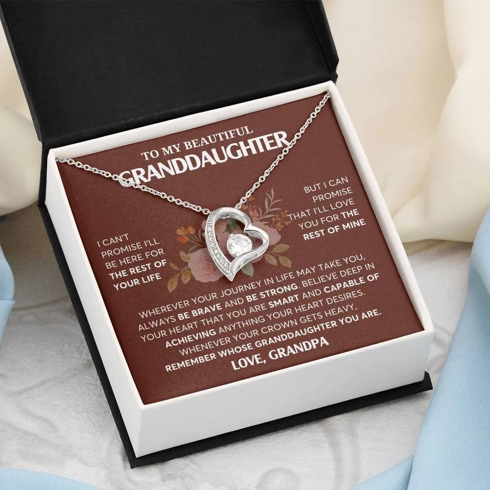 To My Granddaughter Necklace, Granddaughter Jewelry Gift,  Granddaughter Necklace,  Gift For Her, Best Gift For Girls