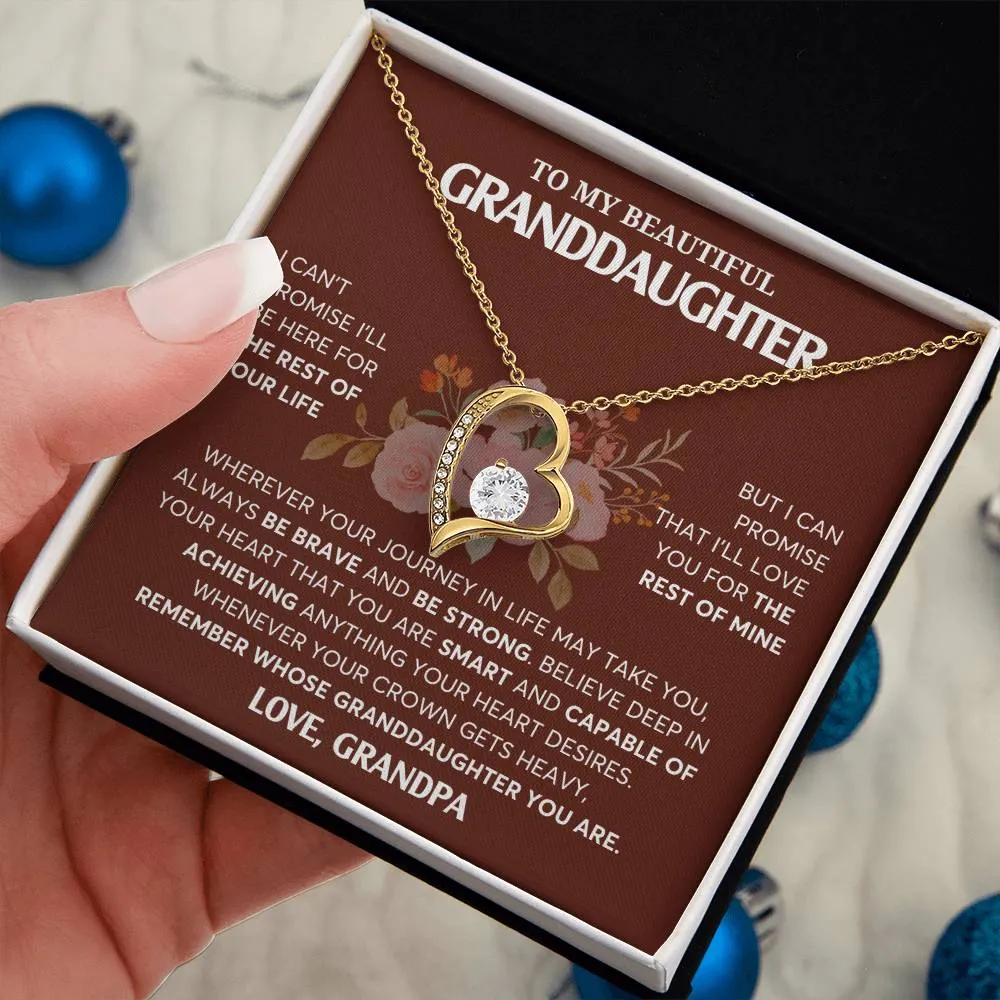 To My Granddaughter Necklace, Granddaughter Jewelry Gift,  Granddaughter Necklace,  Gift For Her, Best Gift For Girls