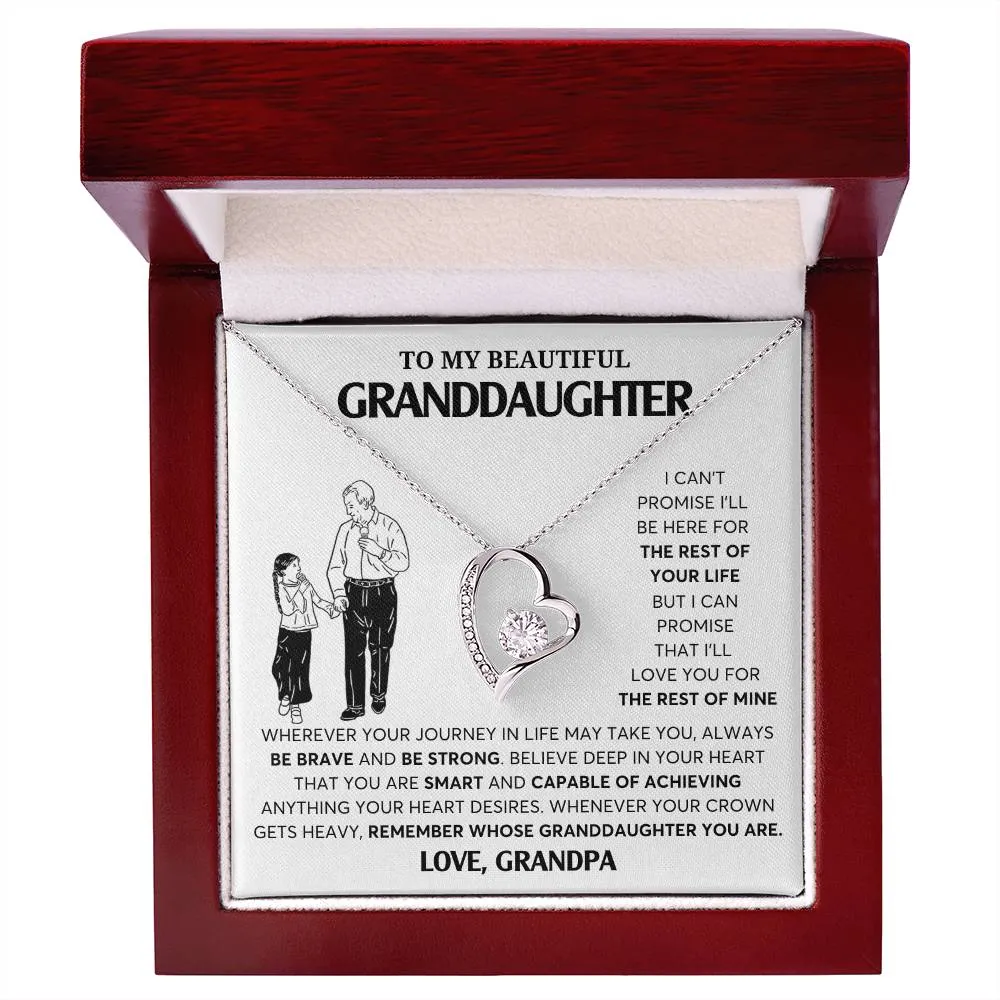 To My Granddaughter Necklace, Granddaughter Jewelry Gift,  Granddaughter Necklace,  Gift For Her, Gifts From Grandpa