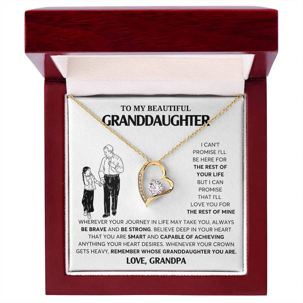 To My Granddaughter Necklace, Granddaughter Jewelry Gift,  Granddaughter Necklace,  Gift For Her, Gifts From Grandpa