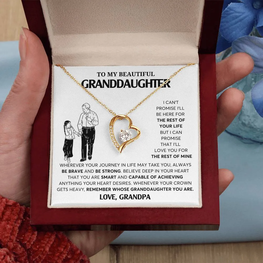 To My Granddaughter Necklace, Granddaughter Jewelry Gift,  Granddaughter Necklace,  Gift For Her, Gifts From Grandpa
