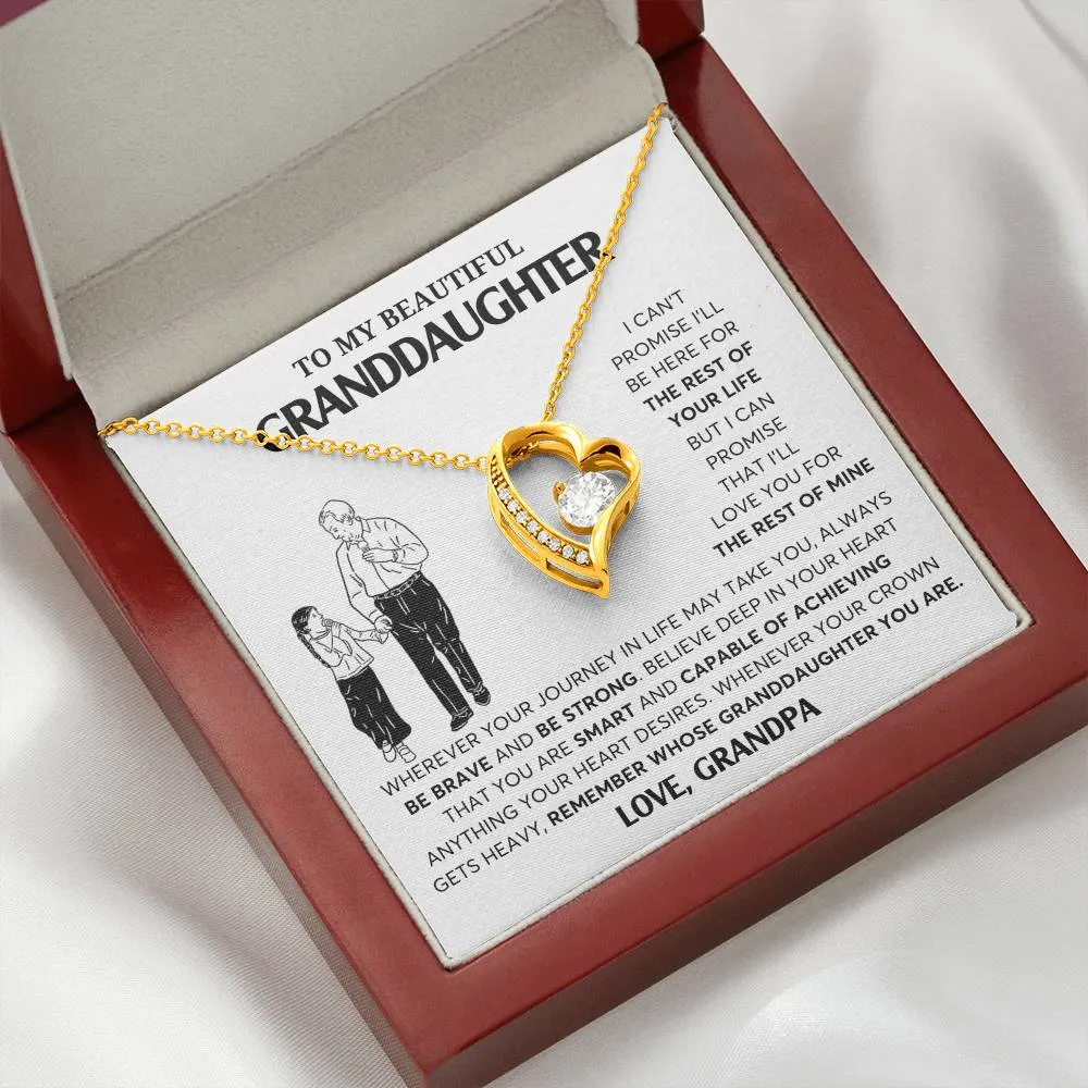 To My Granddaughter Necklace, Granddaughter Jewelry Gift,  Granddaughter Necklace,  Gift For Her, Gifts From Grandpa
