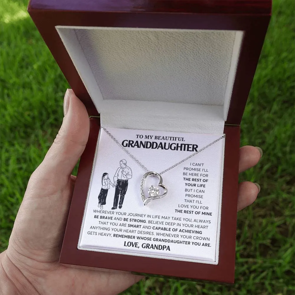 To My Granddaughter Necklace, Granddaughter Jewelry Gift,  Granddaughter Necklace,  Gift For Her, Gifts From Grandpa