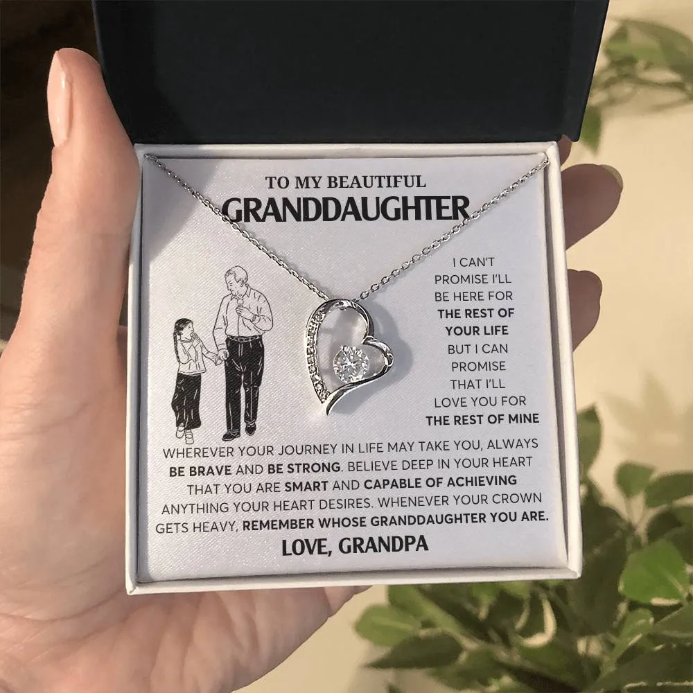 To My Granddaughter Necklace, Granddaughter Jewelry Gift,  Granddaughter Necklace,  Gift For Her, Gifts From Grandpa