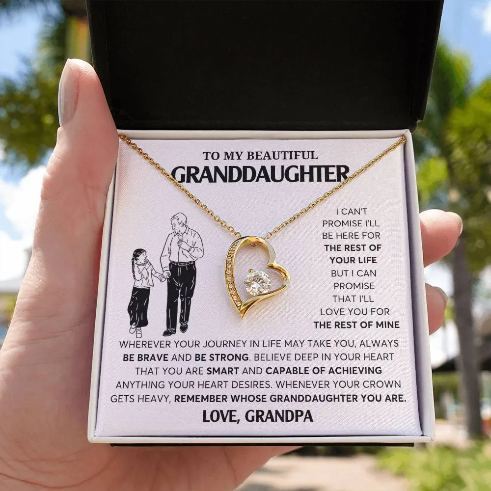 To My Granddaughter Necklace, Granddaughter Jewelry Gift,  Granddaughter Necklace,  Gift For Her, Gifts From Grandpa