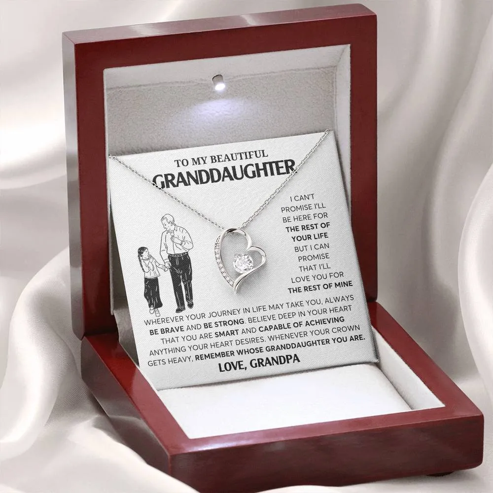 To My Granddaughter Necklace, Granddaughter Jewelry Gift,  Granddaughter Necklace,  Gift For Her, Gifts From Grandpa