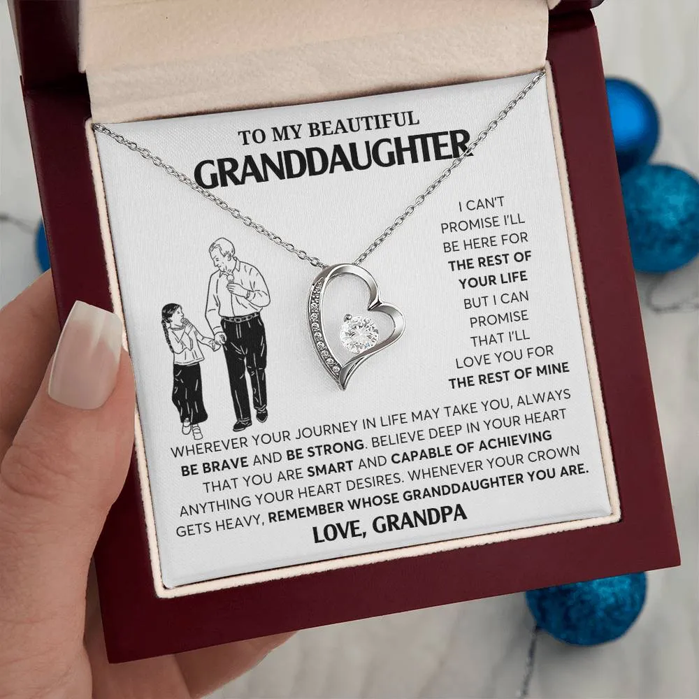 To My Granddaughter Necklace, Granddaughter Jewelry Gift,  Granddaughter Necklace,  Gift For Her, Gifts From Grandpa