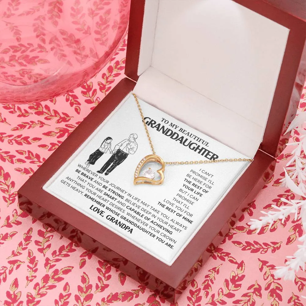 To My Granddaughter Necklace, Granddaughter Jewelry Gift,  Granddaughter Necklace,  Gift For Her, Gifts From Grandpa