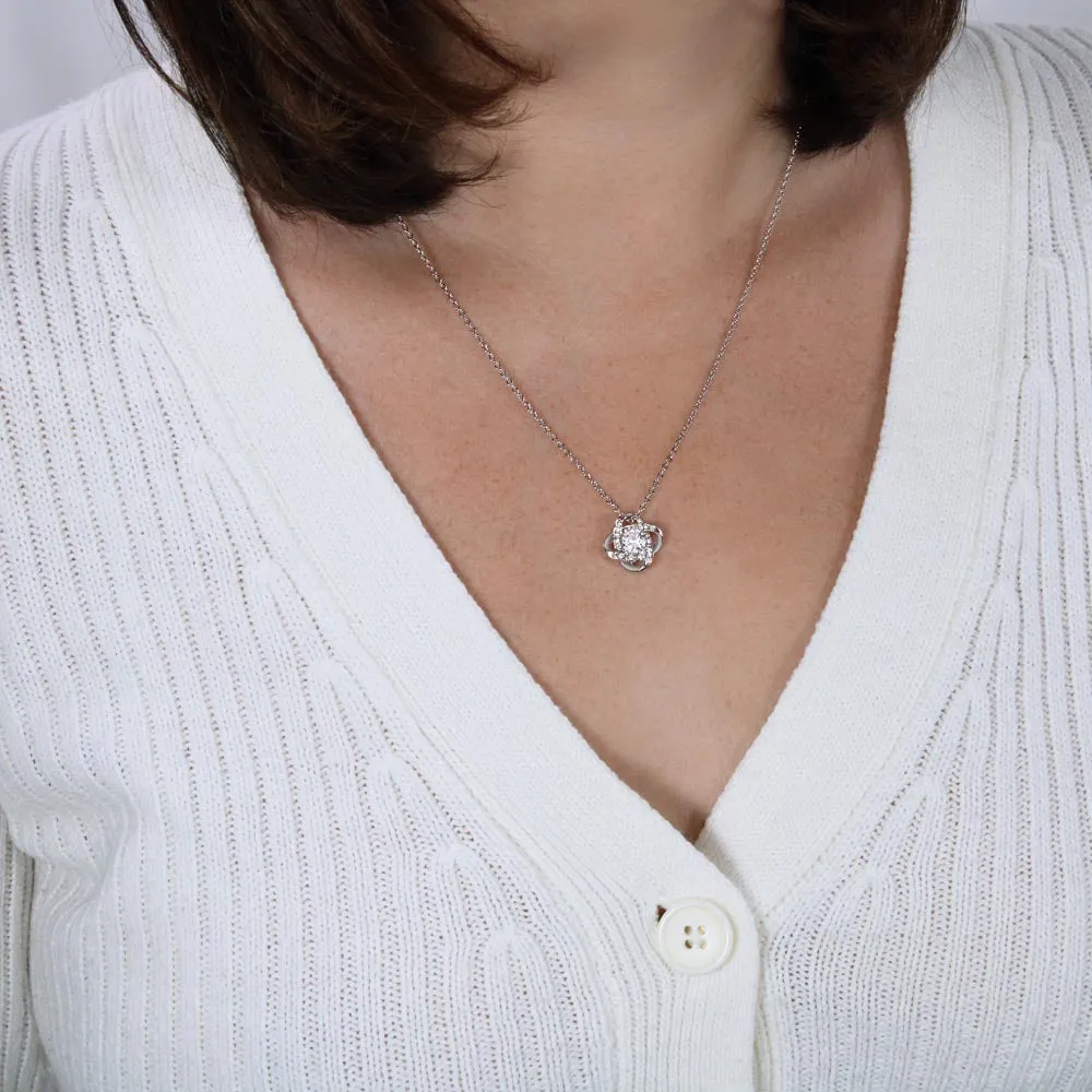 To My Granddaughter Necklace, Jewelry Gift for Graduation, Wedding, Birthday from Grandparents, Gifts From Grandpa,  Love Knot