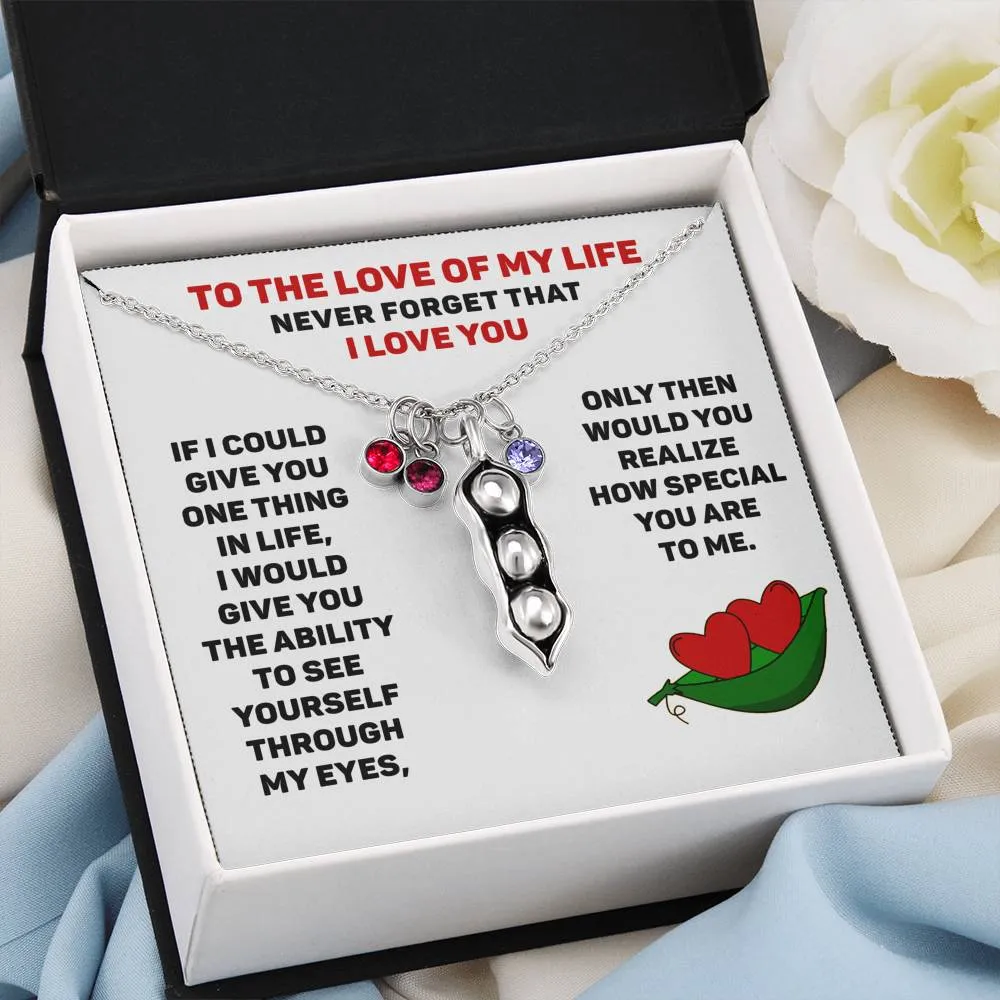 To My Wife Gift Necklace,  Family Birthstone Necklace For Wife,  Anniversary Gift For Wife