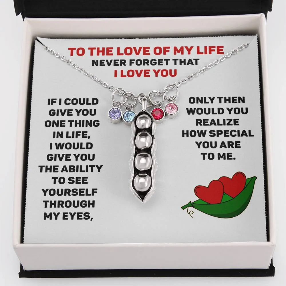 To My Wife Gift Necklace,  Family Birthstone Necklace For Wife,  Anniversary Gift For Wife