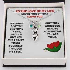 To My Wife Gift Necklace,  Family Birthstone Necklace For Wife,  Anniversary Gift For Wife