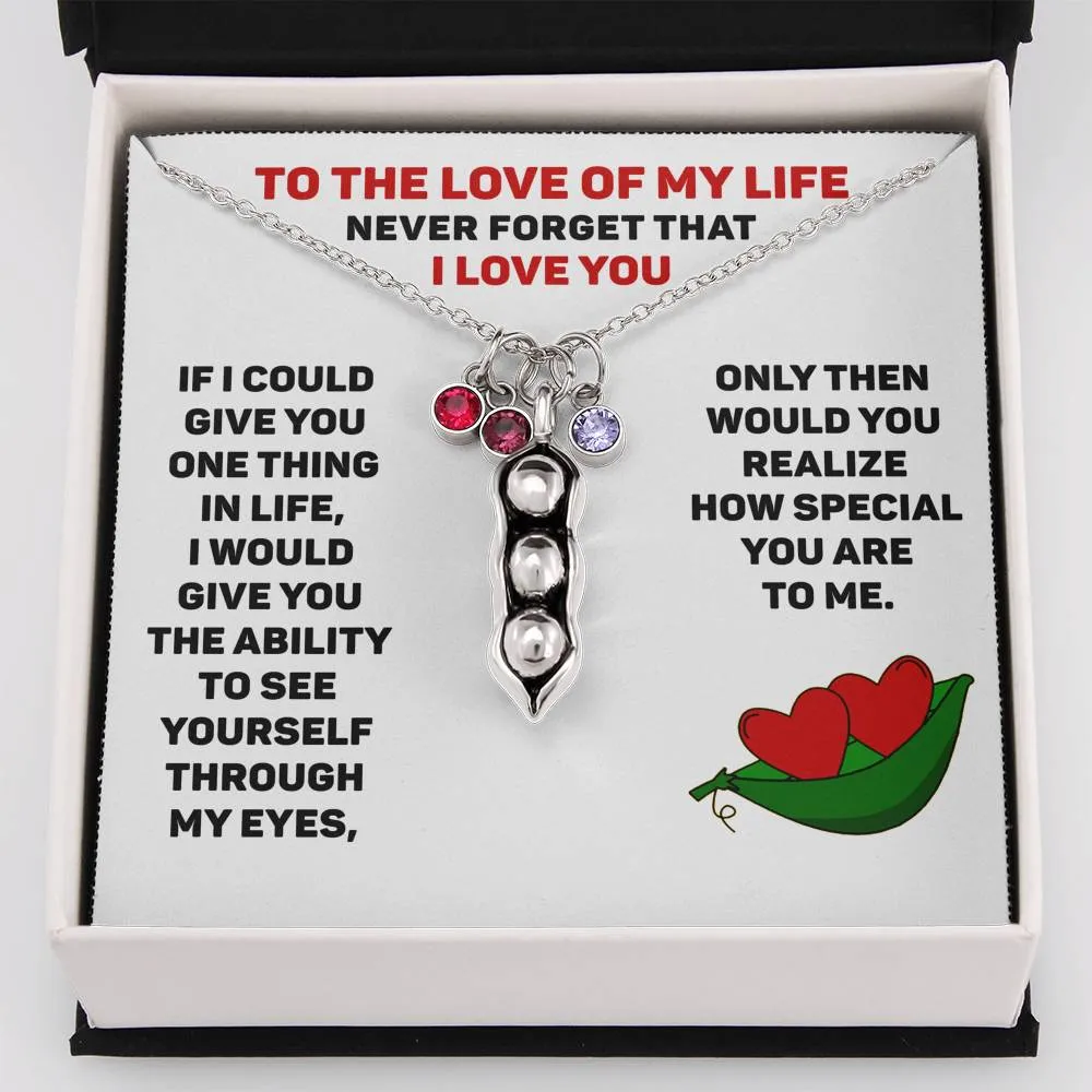 To My Wife Gift Necklace,  Family Birthstone Necklace For Wife,  Anniversary Gift For Wife