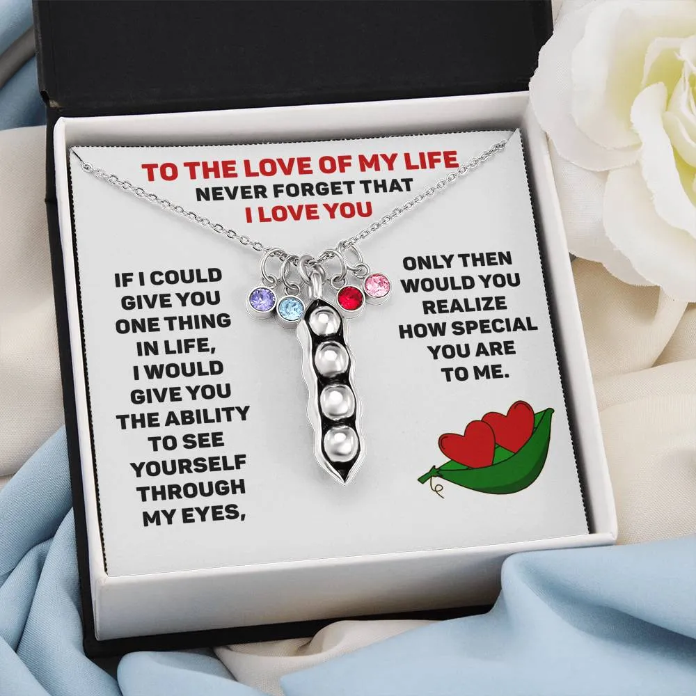 To My Wife Gift Necklace,  Family Birthstone Necklace For Wife,  Anniversary Gift For Wife