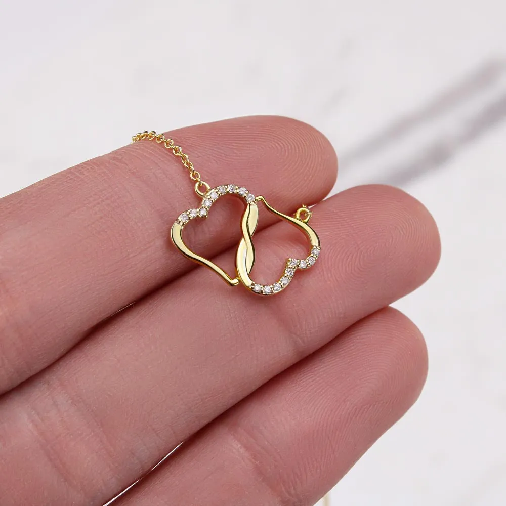 To My Wife Infinity Hearts Strings Necklace