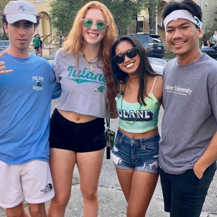 Tulane Tie Dye Spaghetti Tank