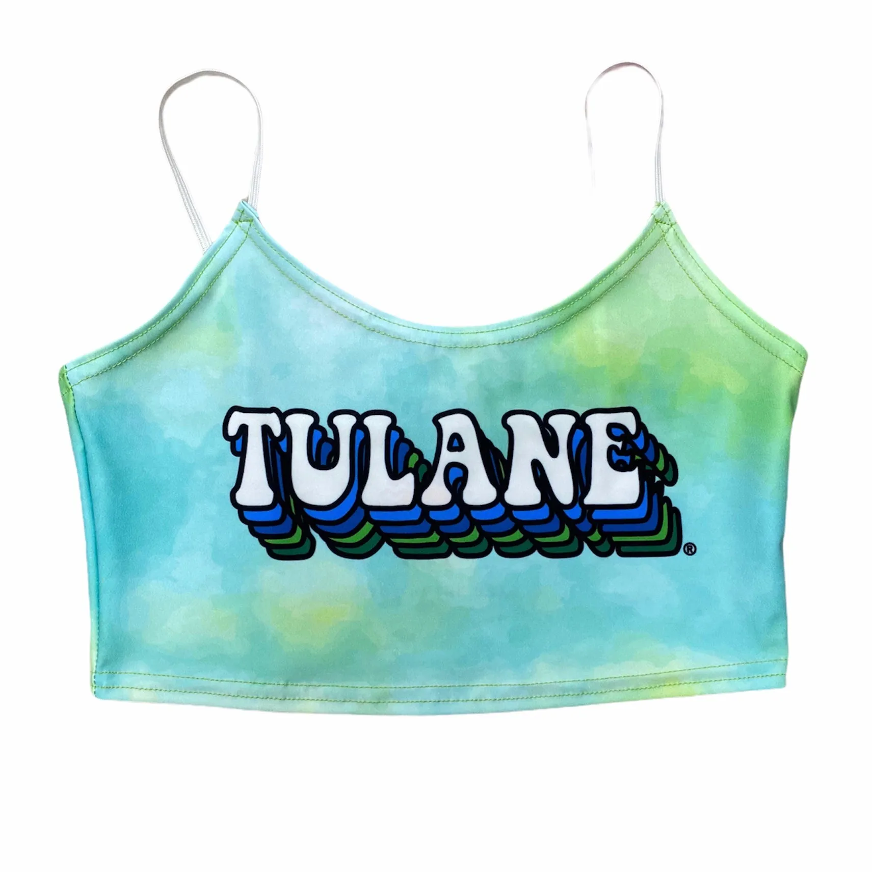 Tulane Tie Dye Spaghetti Tank