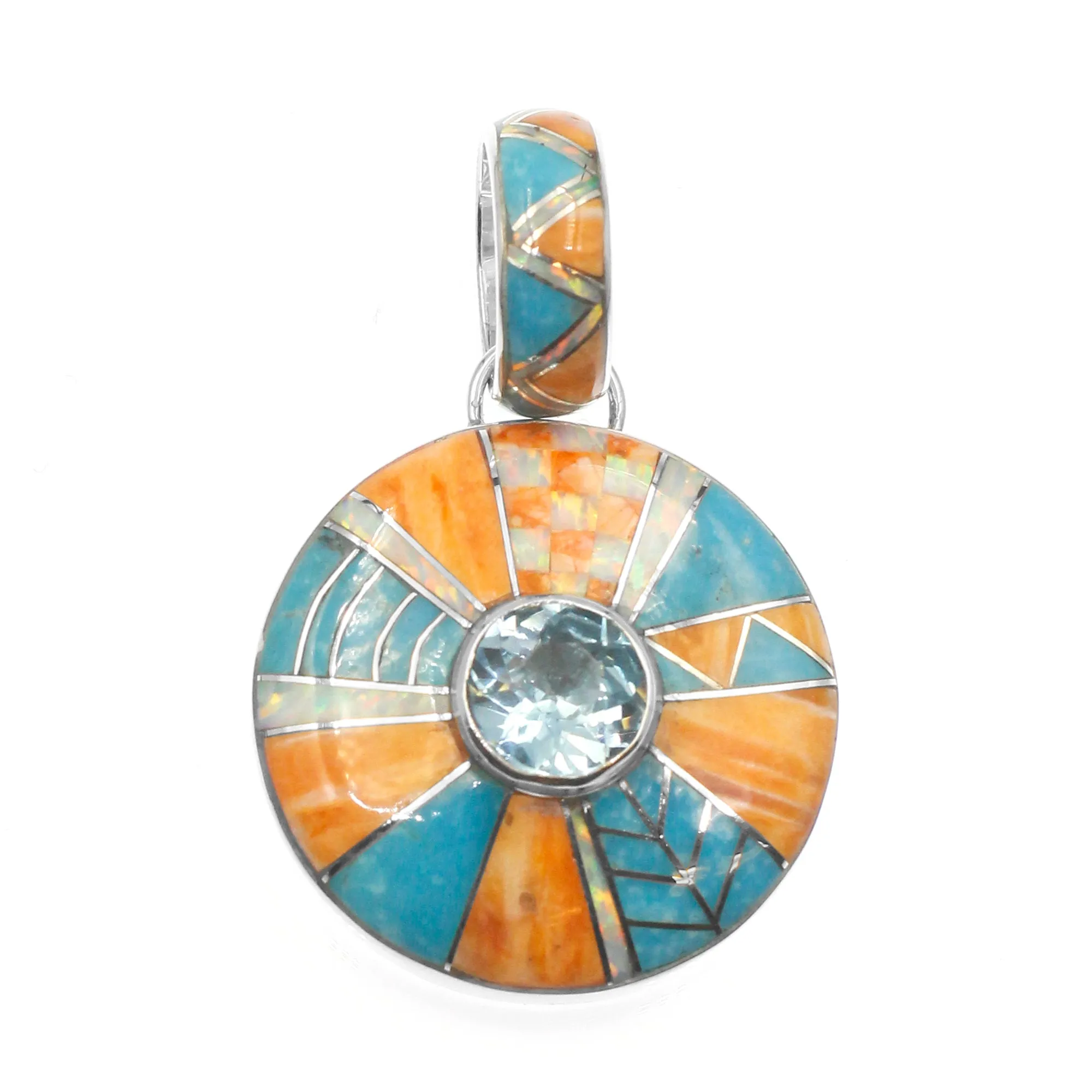 Turquoise & Spiny Oyster Pendant