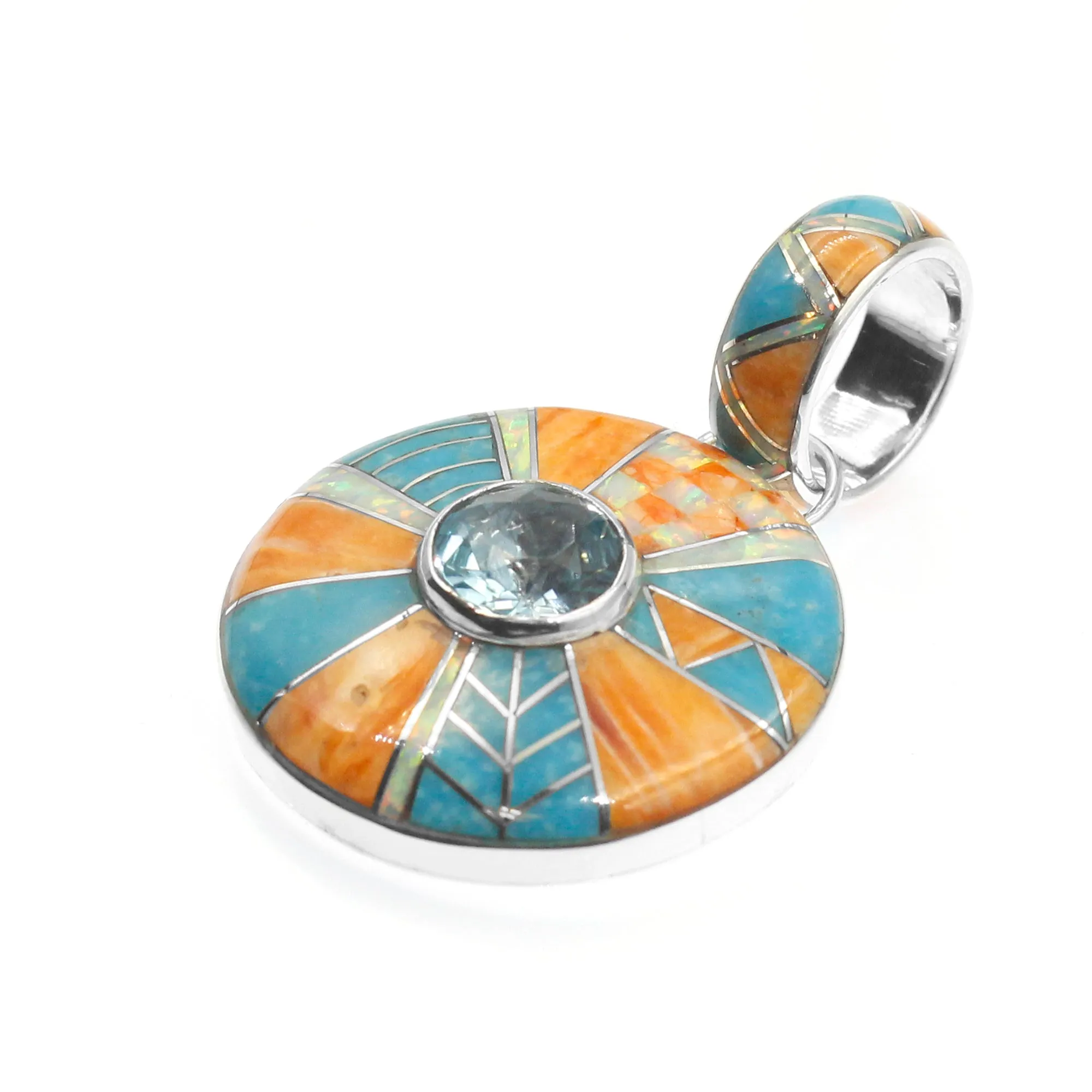 Turquoise & Spiny Oyster Pendant
