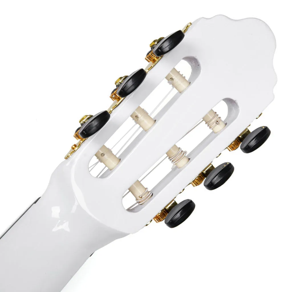 Valencia 100 Series 4/4 Classical Guitar - White