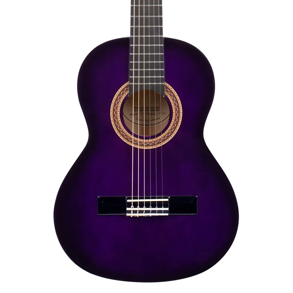 Valencia VC102PPS 1/2 Size Classical Guitar – Purple Sunburst