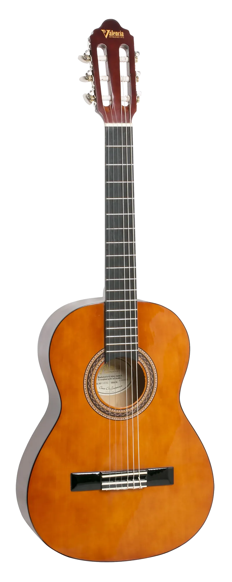 Valencia (VC103L-NA) 3/4 Left Handed Classical Guitar