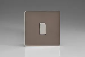 Varilight 1-Gang 10A Intermediate Rocker Light Switch Pewter XDR7S