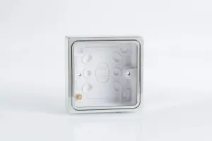 Varilight 1-Gang Pattress Wall Box (for Surface mounting) Chrome Effect Finish YBSC