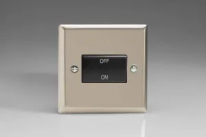 Varilight 10A Fan Isolating Switch (3 Pole) Satin Chrome XNFIB