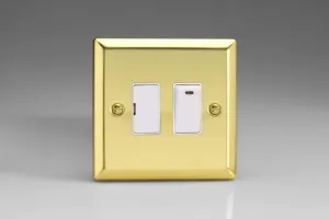 Varilight 13A Switched Fused Spur   Neon Victorian Brass XV6NW