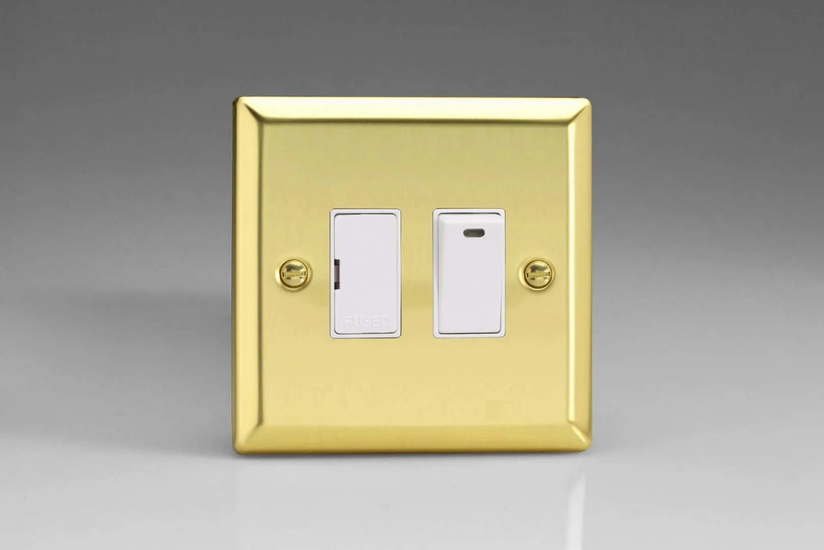 Varilight 13A Switched Fused Spur   Neon Victorian Brass XV6NW