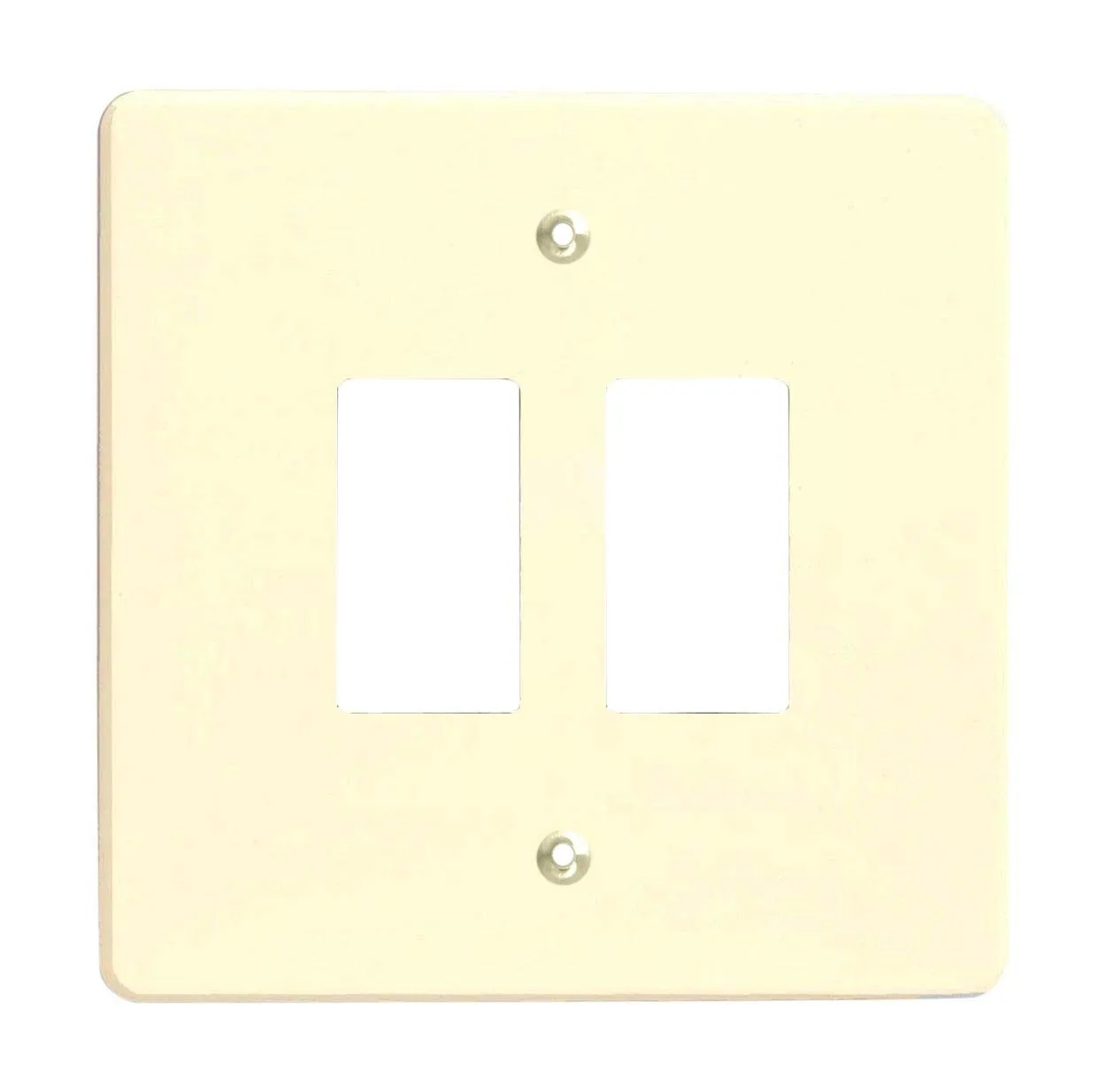 Varilight 2-Gang Grid Plate (Single Plate) White Chocolate XDWPG2-P