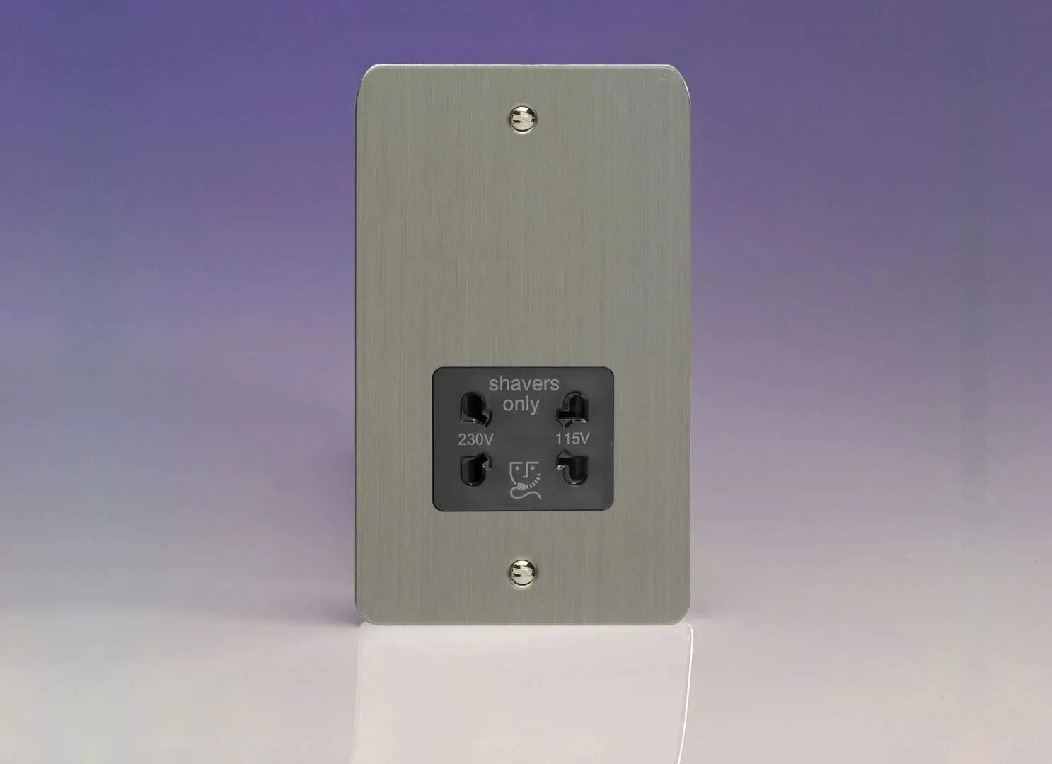 Varilight Dual Voltage Shaver Plug Socket 240V/115V 240V/115V Brushed Steel XFSSSB