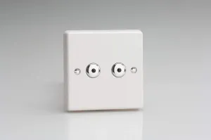 Varilight White 2-Gang 1-Way Remote Control Dimmer
