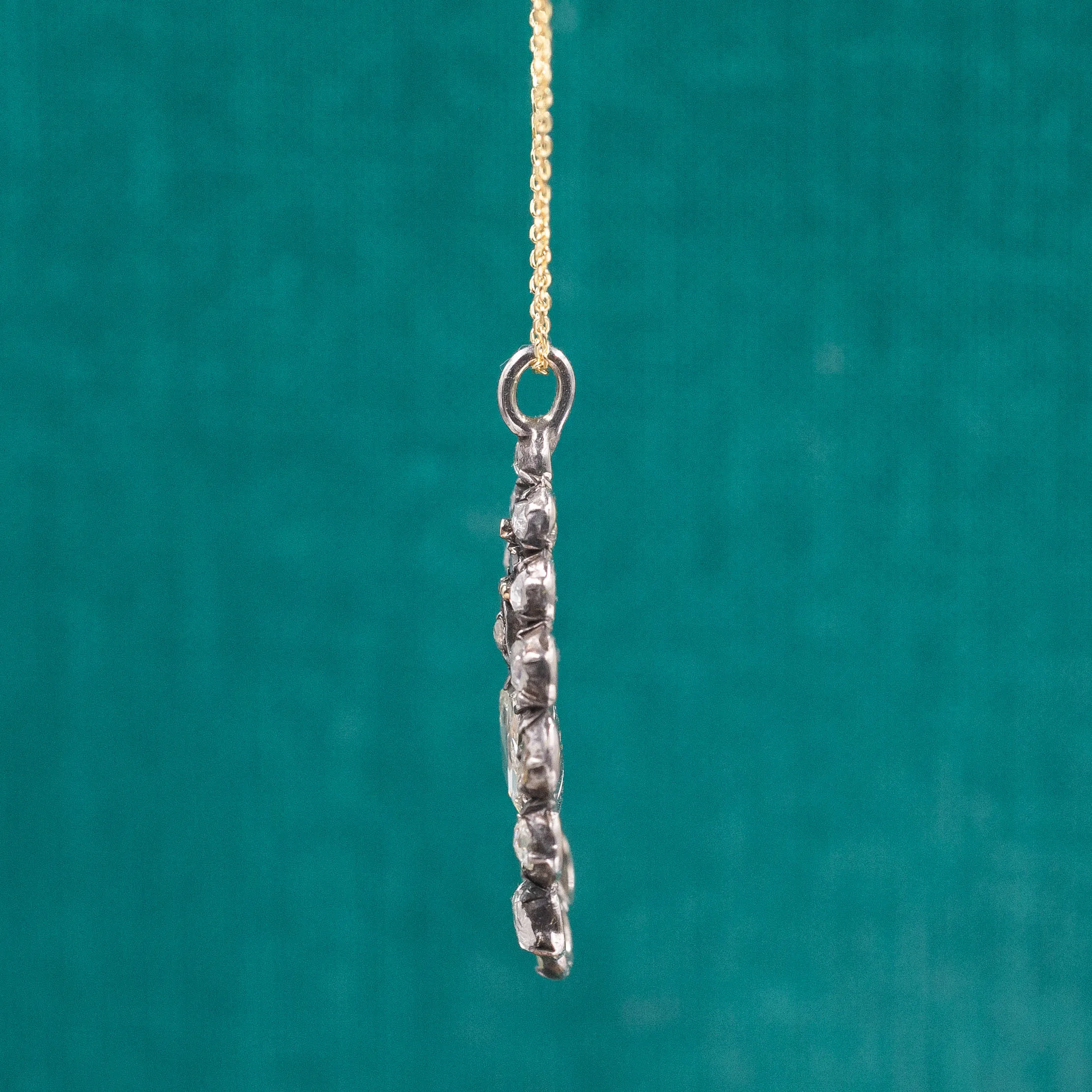 Victorian Rose Cut Diamond Pendant