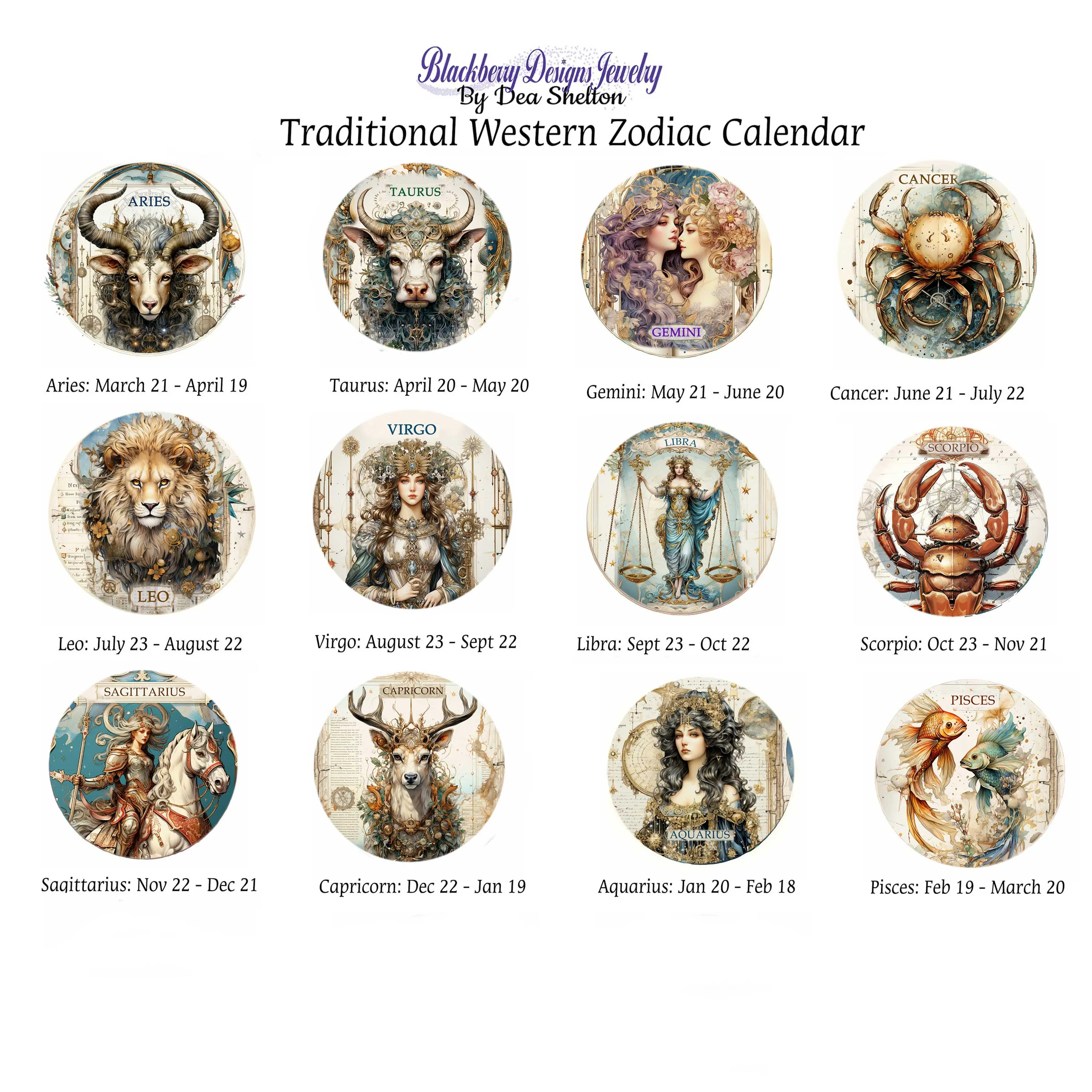 Virgo Horoscope Necklace