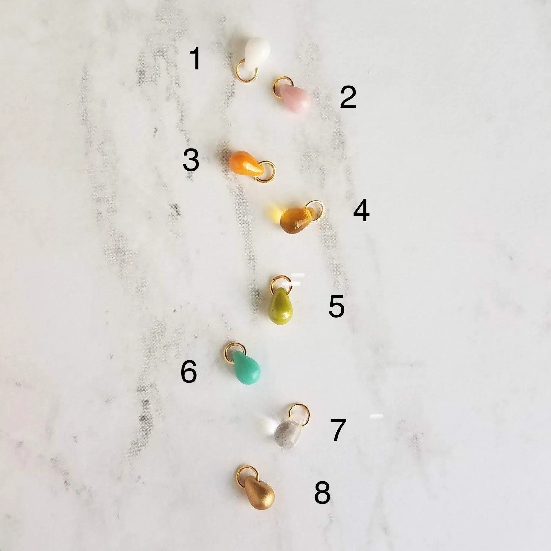 White Teardrop Necklace, delicate gold chain, 14K gold fill chain, minimalist necklace, tiny glass drop pendant, dainty gold necklace, small charm, bridesmaid gift for her