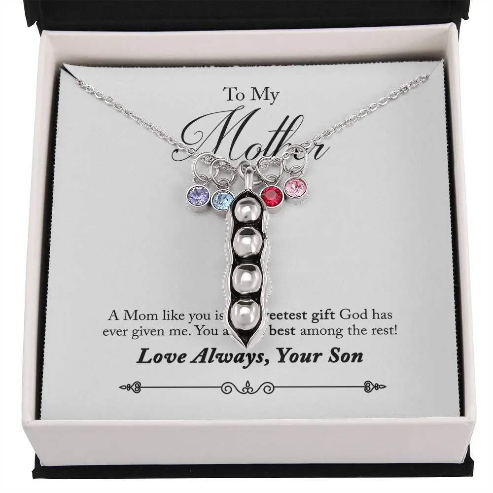 You are the best among the rest-Pea pod Necklace for Mother