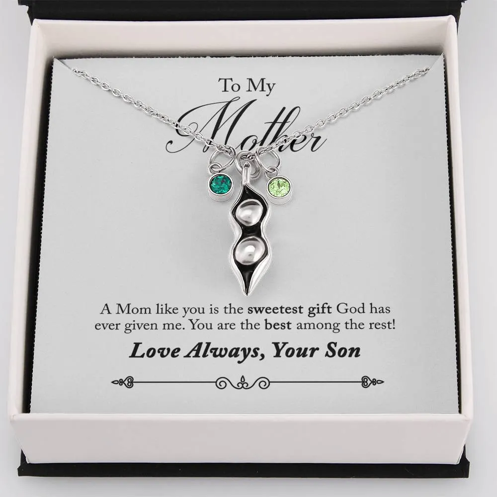 You are the best among the rest-Pea pod Necklace for Mother