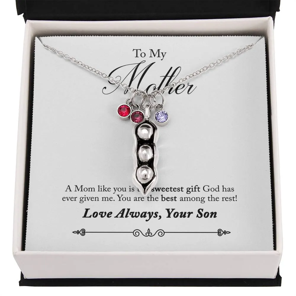 You are the best among the rest-Pea pod Necklace for Mother