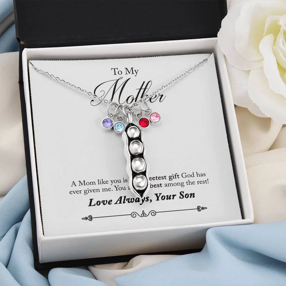 You are the best among the rest-Pea pod Necklace for Mother