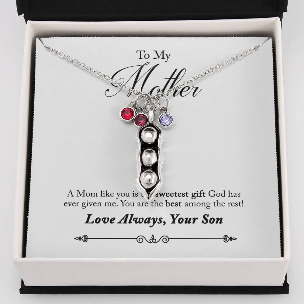 You are the best among the rest-Pea pod Necklace for Mother