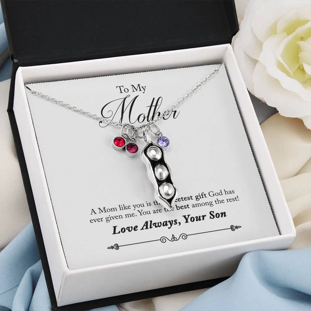 You are the best among the rest-Pea pod Necklace for Mother