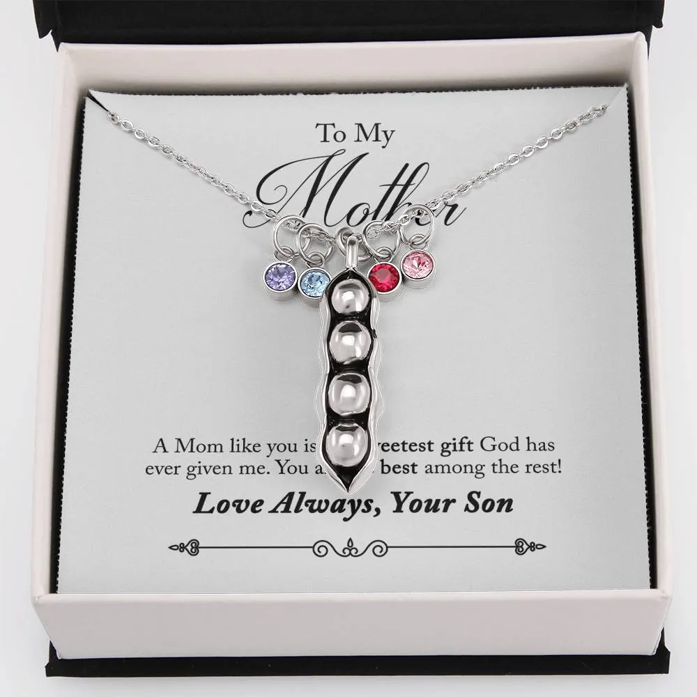 You are the best among the rest-Pea pod Necklace for Mother