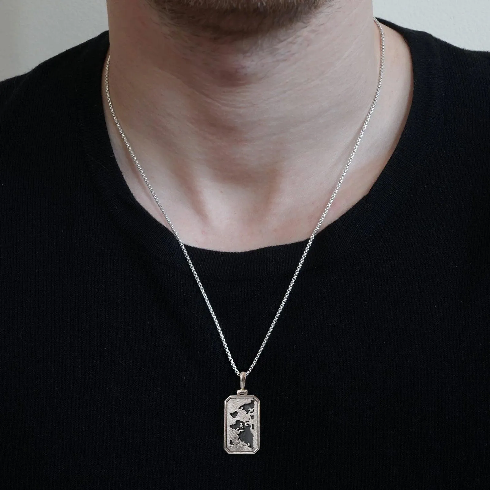 You Mean The World Pendant in Sterling Silver and 14K Gold