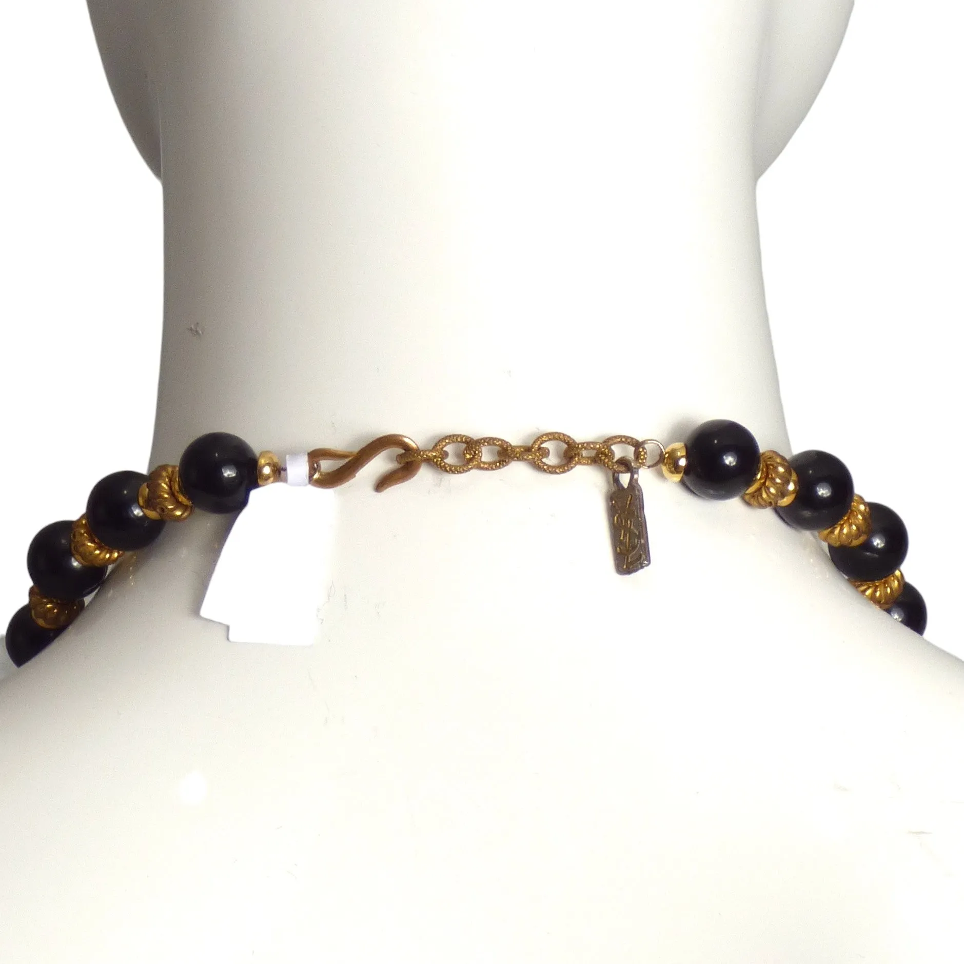 YVES SAINT LAURENT- c.1980 Bead & Tassel Necklace